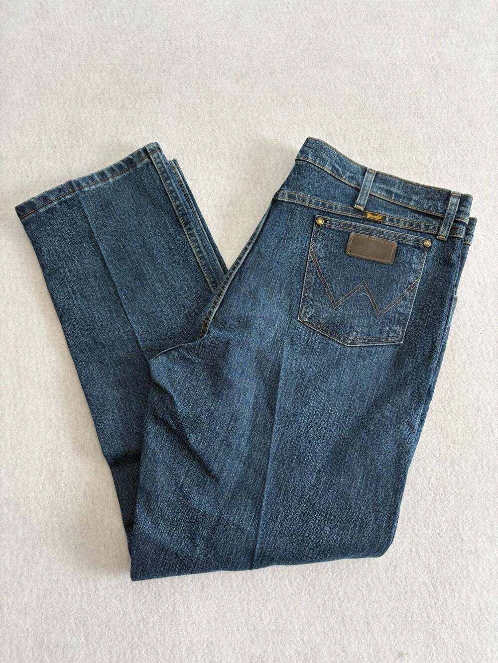 Wrangler Advanced Comfort Regular Fit Denim Jeans 40x30 Blue 0013